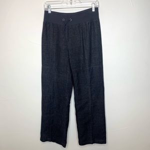 Eileen Fisher 100% Organic Linen Wide Leg Denim Pants